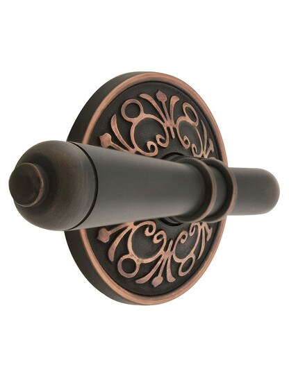 Lancaster Door Set With Turino Lever Handles Left Hand in Oil Rubbed Bronze.